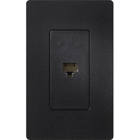 Lutron Satin Colors 1 Socket Telephone Faceplate - RJ-12 Phone - Midnight MPN:SC-PJ-MN