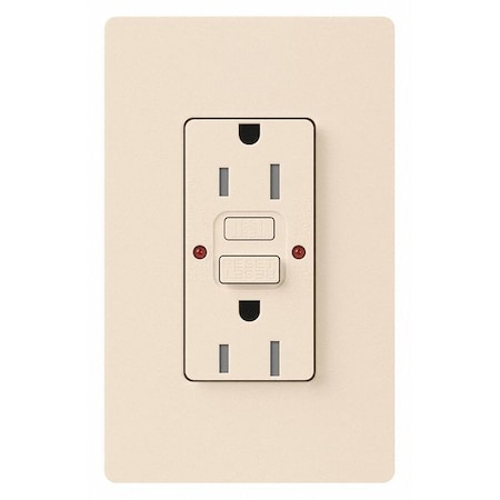 Receptacles, GFCI, Tamper-Rsnt, Lt Almond MPN:CAR-15-GFST-LA