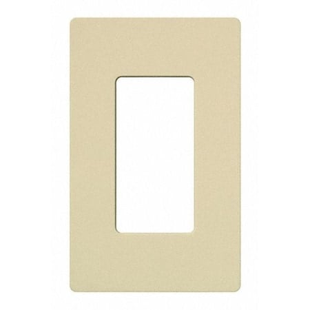 Designer Wall Plates, Number of Gangs: 1 Plastic, Gloss Finish, Ivory MPN:CW-1-IV
