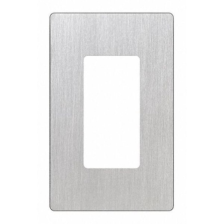 Designer Wall Plates, Number of Gangs: 1 Plastic, Satin Finish, Stainless Steel MPN:CW-1-SS