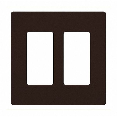 Designer Wall Plates, Number of Gangs: 2 Thermoset, Gloss Finish, Brown MPN:CW-2-BR