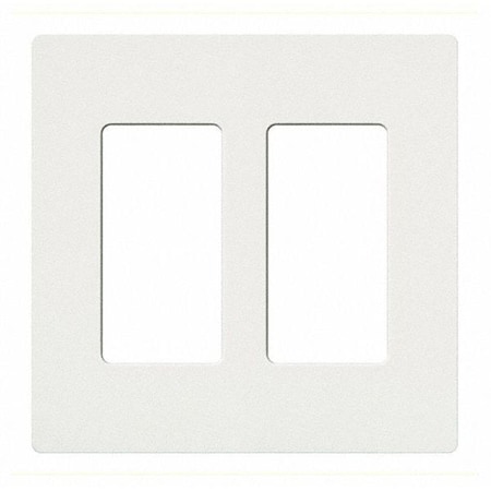 Designer Wall Plates, Number of Gangs: 2 Gloss Finish, White MPN:CW-2-WH