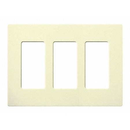 Designer Wall Plates, Number of Gangs: 3 Gloss Finish, Almond MPN:CW-3-AL