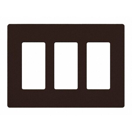 Designer Wall Plates, Number of Gangs: 3 Gloss Finish, Brown MPN:CW-3-BR