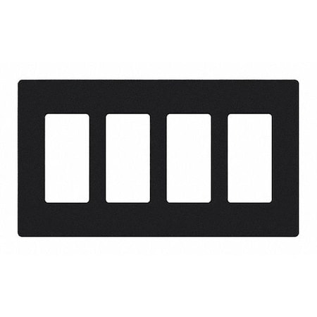Designer Wall Plates, Number of Gangs: 4 Thermoset, Gloss Finish, Brown MPN:CW-4-BR