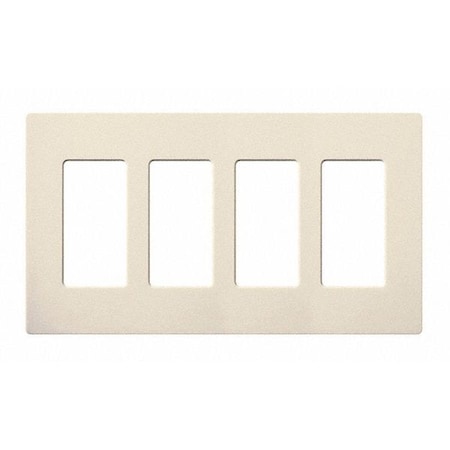 Designer Wall Plates, Number of Gangs: 4 Thermoset, Gloss Finish, Light Almond MPN:CW-4-LA