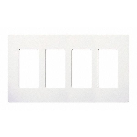 Designer Wall Plates, Number of Gangs: 4 Gloss Finish, White MPN:CW-4-WH