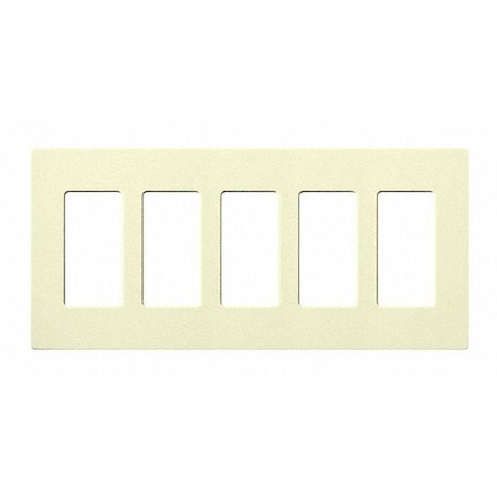 Designer Wall Plates, Number of Gangs: 5 Thermoset, Gloss Finish, Almond MPN:CW-5-AL