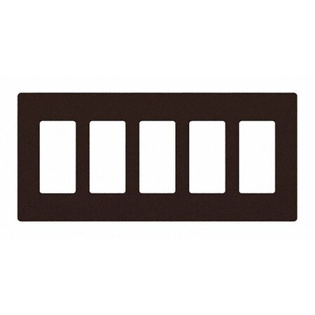 Designer Wall Plates, Number of Gangs: 5 Gloss Finish, Brown MPN:CW-5-BR