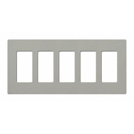Designer Wall Plates, Number of Gangs: 5 Gloss Finish, Gray MPN:CW-5-GR