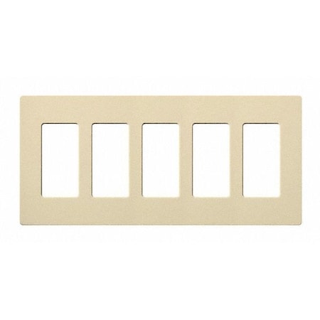 Designer Wall Plates, Number of Gangs: 5 Gloss Finish, Ivory MPN:CW-5-IV