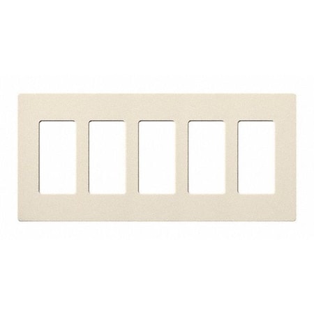 Designer Wall Plates, Number of Gangs: 5 Thermoset, Gloss Finish, Light Almond MPN:CW-5-LA