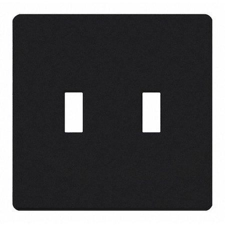 Traditional Fassada Wall Plates, Number of Gangs: 2 Gloss Finish, Black MPN:FG-2-BL