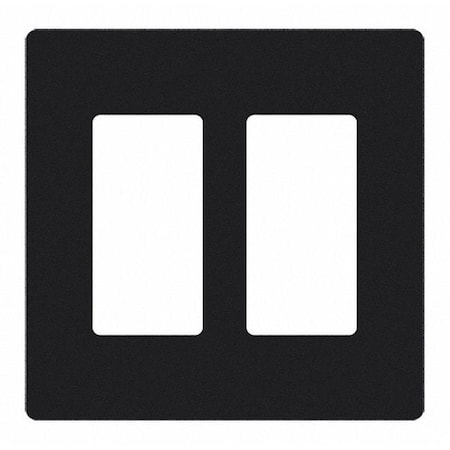 Designer Wall Plates, Number of Gangs: 2 Satin Finish, Midnight MPN:SC-2-MN