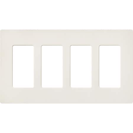 Designer Wall Plates, Number of Gangs: 4 Satin Finish, Biscuit MPN:SC-4-BI