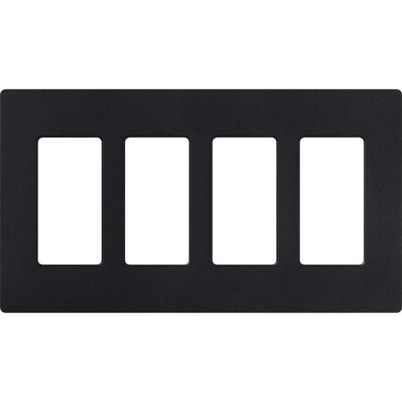 Designer Wall Plates, Number of Gangs: 4 Satin Finish, Midnight MPN:SC-4-MN