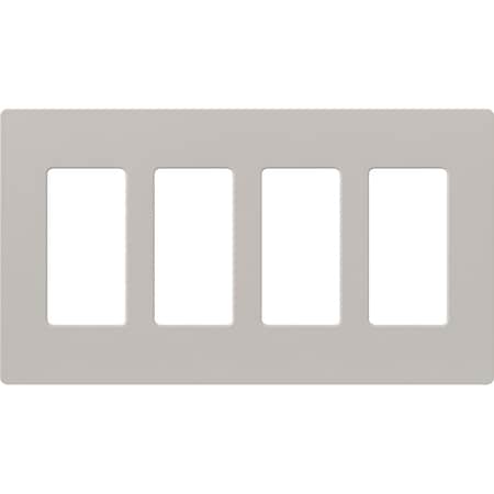 Designer Wall Plates, Number of Gangs: 4 Satin Finish, Taupe MPN:SC-4-TP