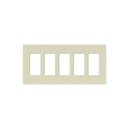 Designer Wall Plates, Number of Gangs: 5 Satin Finish, Snow MPN:SC-5-SW