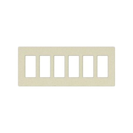 Designer Wall Plates, Number of Gangs: 6 Satin Finish, Snow MPN:SC-6-SW