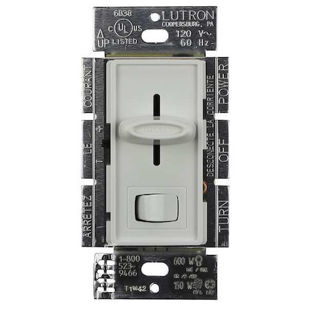 Lighting Dimmer, Rocker/Slide, 3-Way, White MPN:SF-12P-277-3-WH