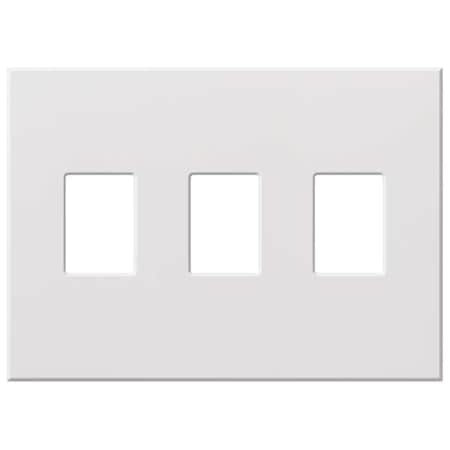 Architectural Wall Plates, Number of Gangs: 3 Plastic, Matte Finish, White MPN:VWP-3-WH