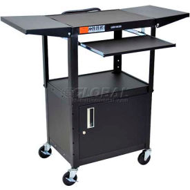 Luxor Steel Security Workstation Drop Leaf Shelves & Keyboard AVJ42KBCDL