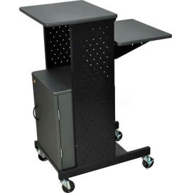 Luxor 4-Shelf Mobile Presentation Workstation with Cabinet 18