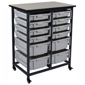 Luxor Mobile Bin Cart w/8 3