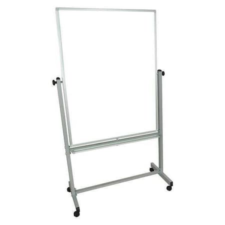 Dry Erase Board, Steel, 48 in, 36 in, Aluminum Frame, White, Gloss MPN:MB3648WW