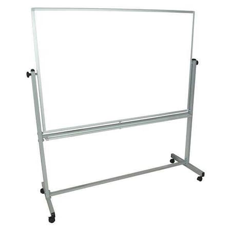 Dry Erase Board, Steel, 40 in, 60 in, Aluminum Frame, White, Gloss MPN:MB6040WW