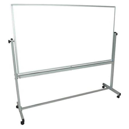 Dry Erase Board, Steel, 40 in, 72 in, Aluminum Frame, White, Gloss MPN:MB7240WW