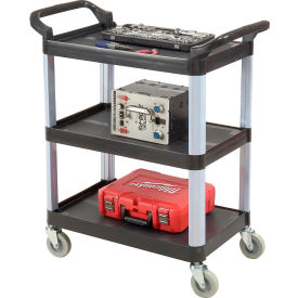 Luxor Service Cart w/3 Shelves 200 lb. Capacity 33-1/2