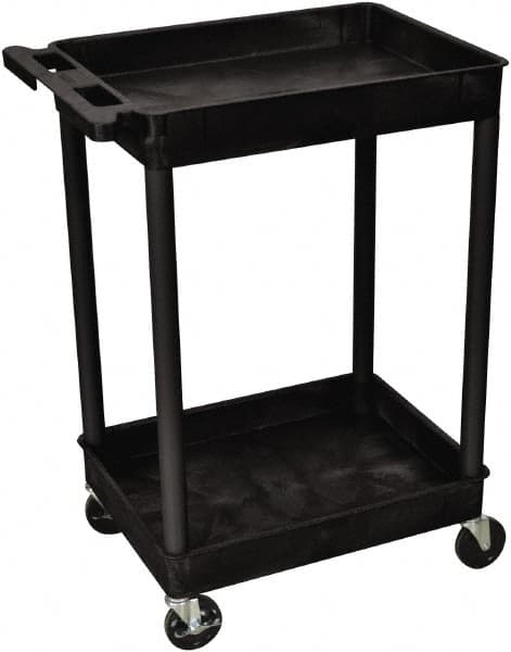 Shelf Utility Cart: Plastic, Black MPN:STC11-B