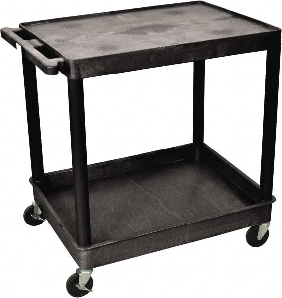 Shelf Utility Cart: Plastic, Black MPN:TC21-B