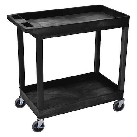 High Density Polyethylene (Shelf)/Polyvinyl Chloride (Leg) Deep Shelf Utility Cart, 400 lbs MPN:EC11-B