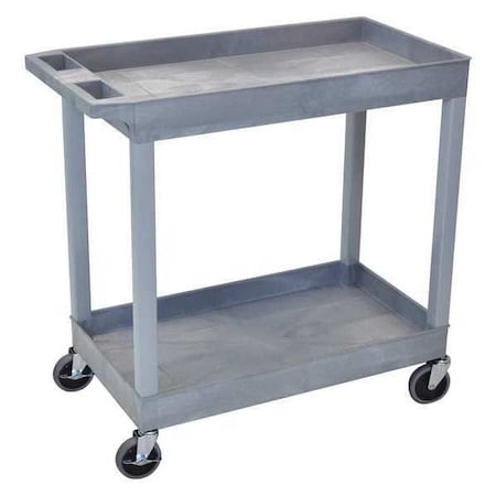 Tub Shelf Cart, High Density Polyethylene (Shelf)/Polyvinyl Chloride (Leg), 400 lb Load Capacity MPN:EC11-G