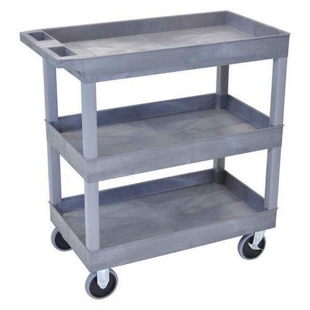 Tub Shelf Cart, High Density Polyethylene (Shelf), Polyvinyl Chloride (Leg), 500 lb. Load Capacity MPN:EC111HD-G