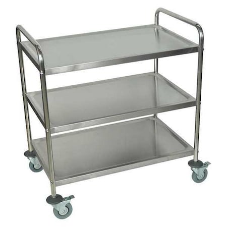 Large Stainless Steel Cart - 3 Shelves - 37