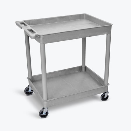 Utility Cart - Large Tub Cart - Two Shelves - Gray MPN:TC11-G
