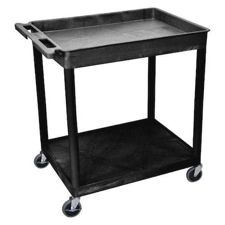 Tub Cart, (2) Shelves, L, High Density Polyethylene (Shelf)/Polyvinyl Chloride (Leg), 2 Shelves MPN:TC12-B