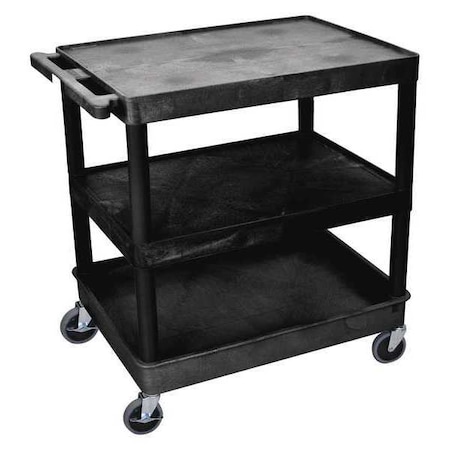 Tub Cart, (3) Shelves, L, High Density Polyethylene (Shelf)/Polyvinyl Chloride (Leg), 3 Shelves MPN:TC221-B