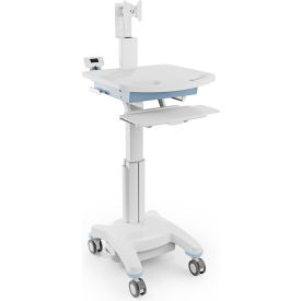 Luxor VitalPower Mobile Adjustable Height Medical Laptop Cart 24-1/8