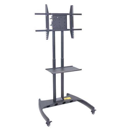 Flat Panel Cart, w/Shelf, 90 deg., Mount MPN:FP3500