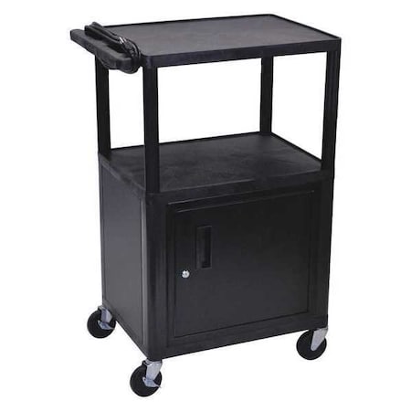 Endura, (3) Shelf A/V Cart, w/Cabinet MPN:LE42C-B