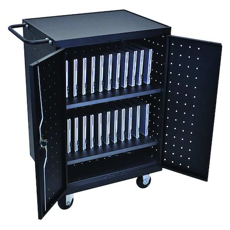 Charging Cart, Steel, Cap. 24, 31-1/8