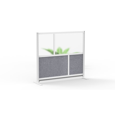 Expanse Modular Wall Room Divider System - Silver Frame - 53