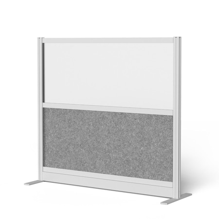 Expanse Modular Wall Room Divider System - Silver Frame - 53