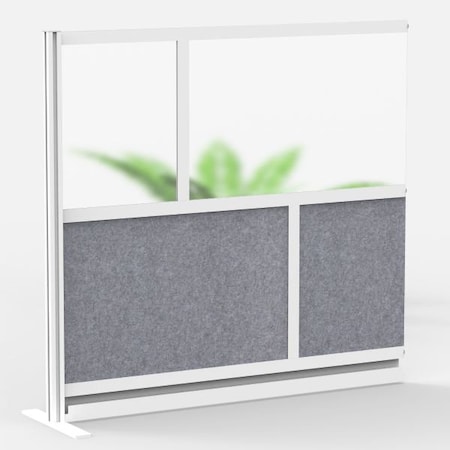 Expanse Modular Wall Room Divider System - Silver Frame - 53