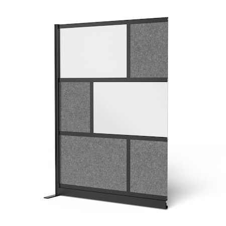 Workflow Modular Wall Room Divider System - Black Frame - 53
