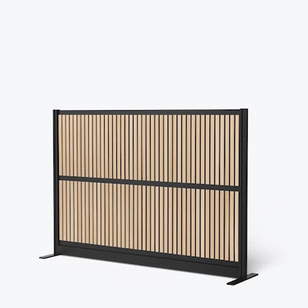 Grove Modular Wall Room Divider System - Black Frame - 70in X 48in - Wood Wall MPN:MW-7048-WB